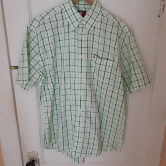 Tommy Hilfiger Plaid Shirt Short Sleeve Button Up - Picture 2 of 5